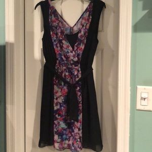 Express black and floral dress